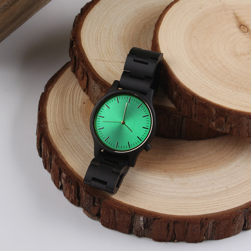 SOPEWOD Men's Wooden Watch with All Wood Strap Quartz Analog Classic Design Wrist Watch