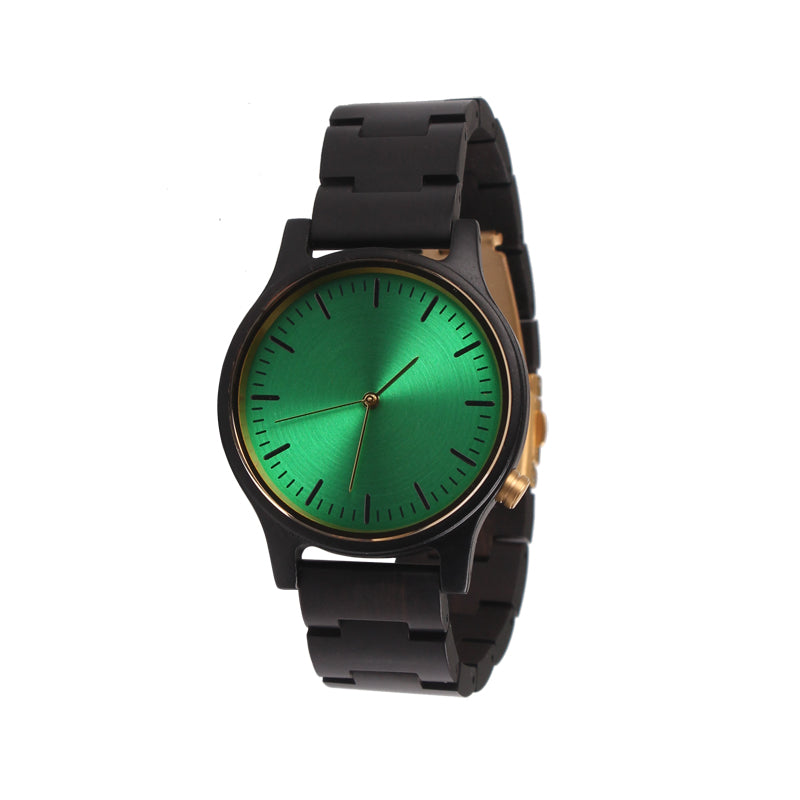 SOPEWOD Men's Wooden Watch with All Wood Strap Quartz Analog Classic Design Wrist Watch