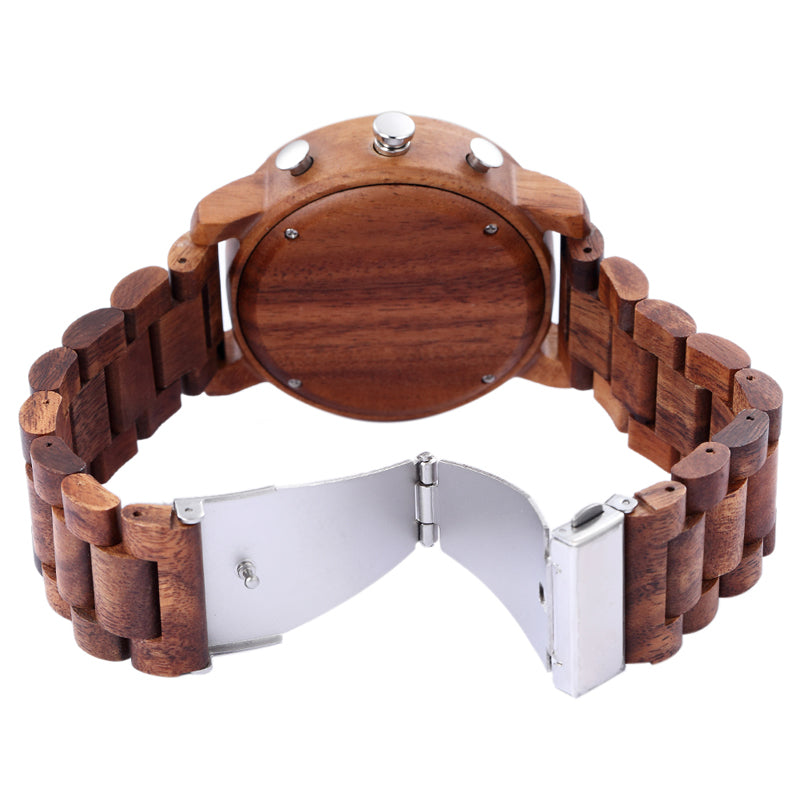 SOPEWOD Wooden Watch for Men - Handcrafted from 100% Natural Wood with Quartz Movement