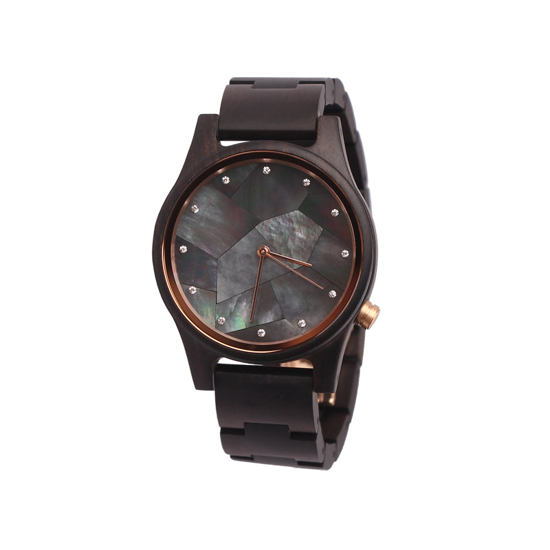 SOPEWOD Charm OEM Customized Shell Dial Men Women Wooden Watch
