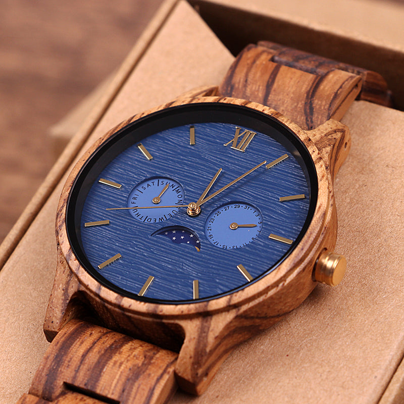 SOPEWOD Mens Personalized Engraved Wooden Watches