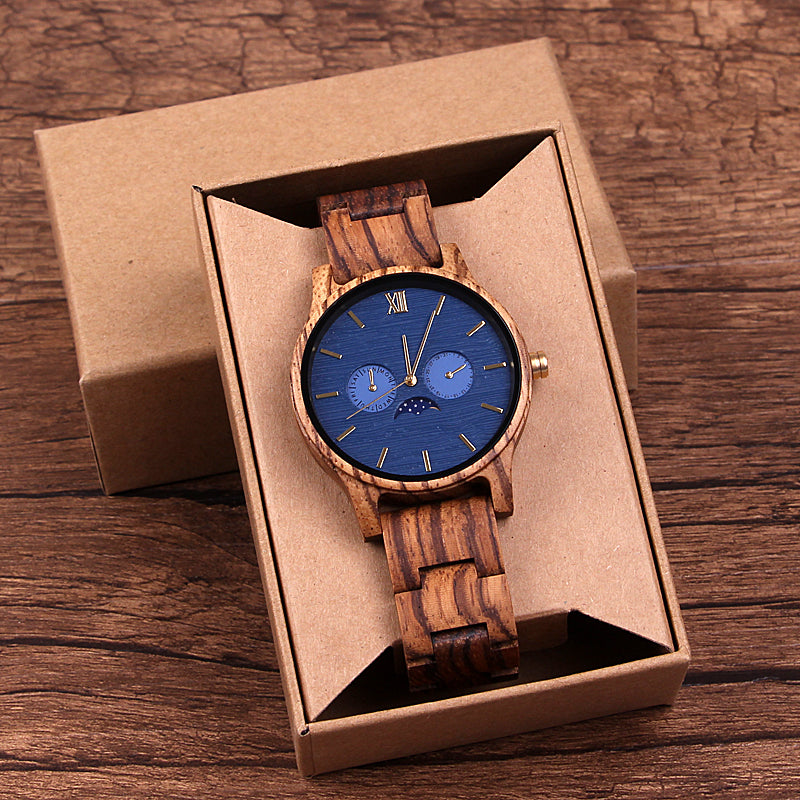 SOPEWOD Mens Personalized Engraved Wooden Watches