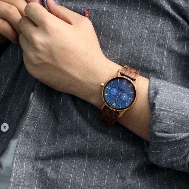 SOPEWOD Mens Personalized Engraved Wooden Watches