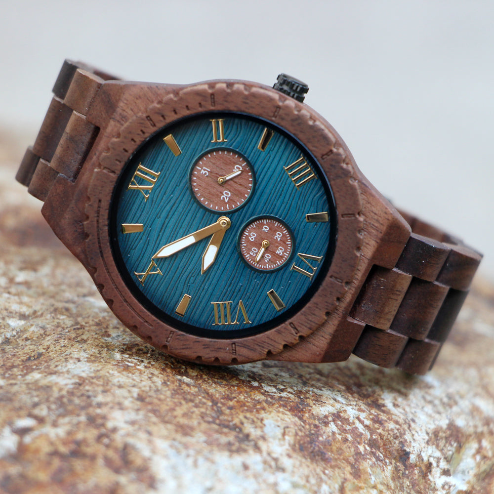 SOPEWOD Wooden Watch for Men -Handcrafted from 100% Natural Sandalwood with Quartz Movement