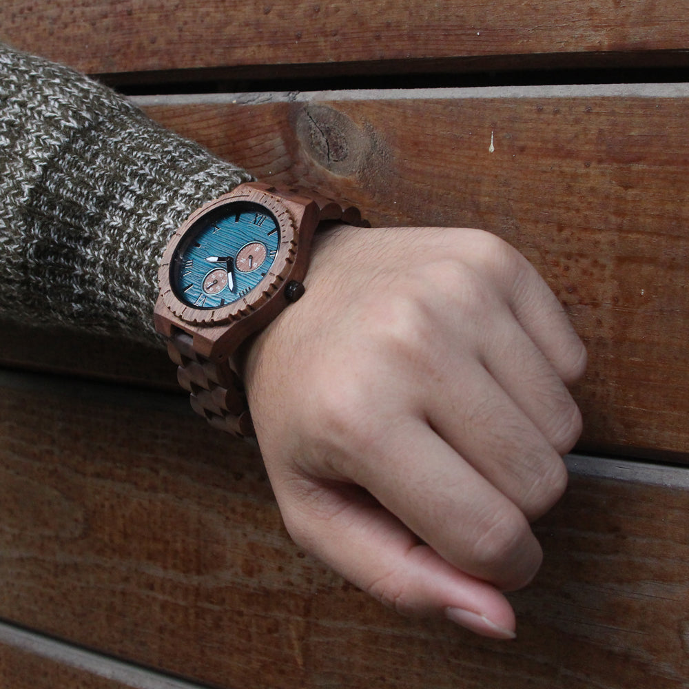 SOPEWOD Wooden Watch for Men -Handcrafted from 100% Natural Sandalwood with Quartz Movement