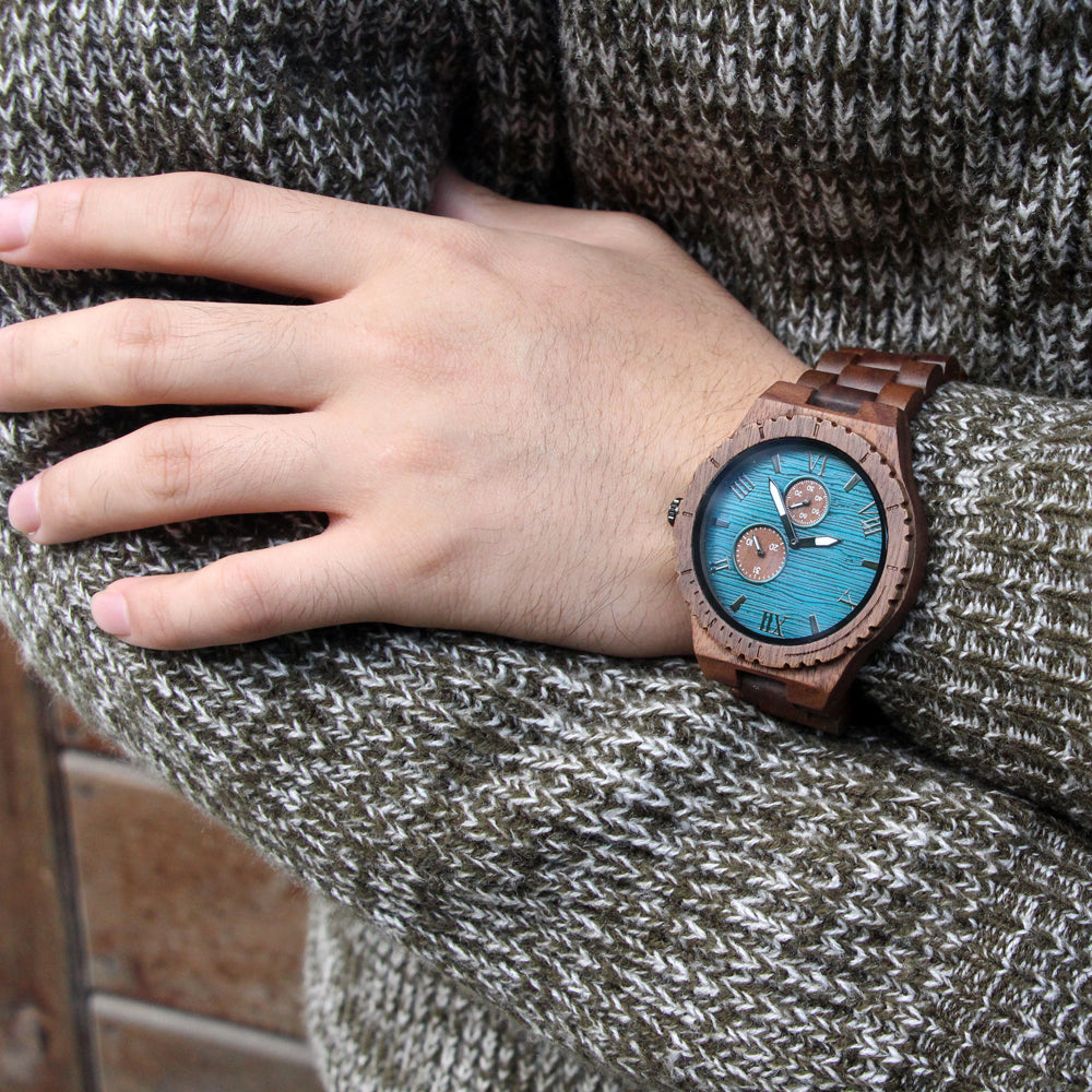 SOPEWOD Wooden Watch for Men -Handcrafted from 100% Natural Sandalwood with Quartz Movement