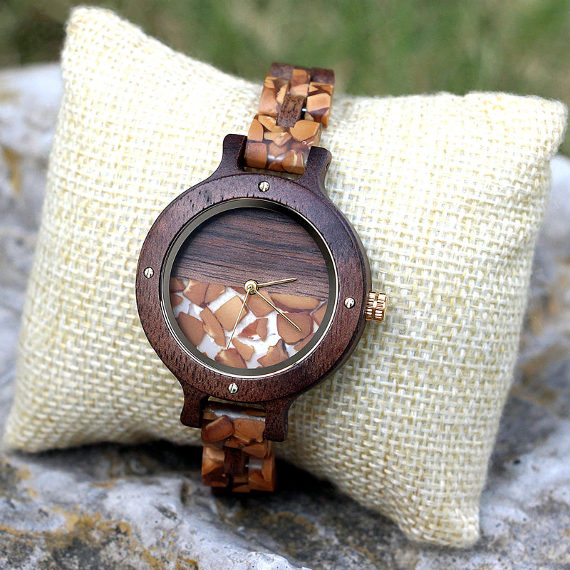 SOPEWOD new luxury women custom private label colors dial wooden watches for women
