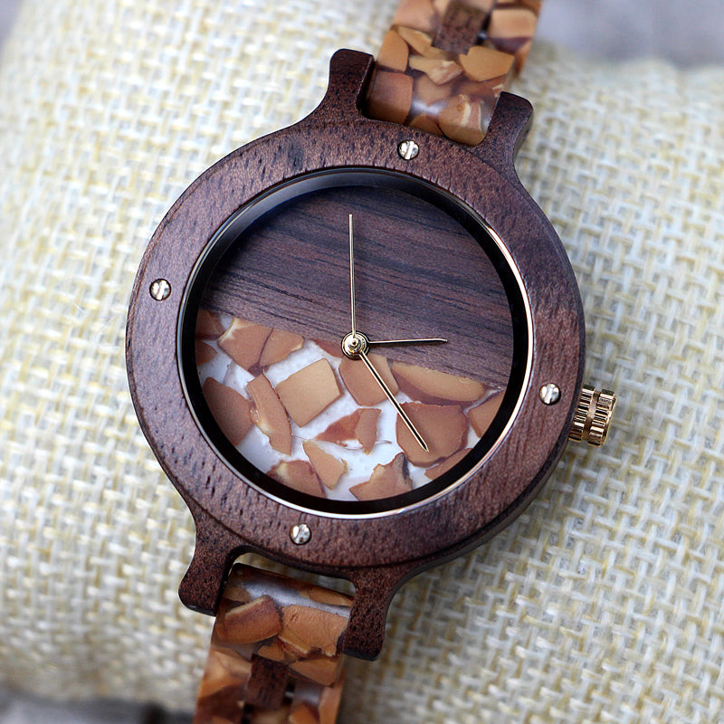 SOPEWOD new luxury women custom private label colors dial wooden watches for women