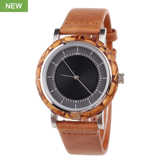 SOPEWOD trend custom private label sandalwood walnut olive metal wooden watches, leather watch for men