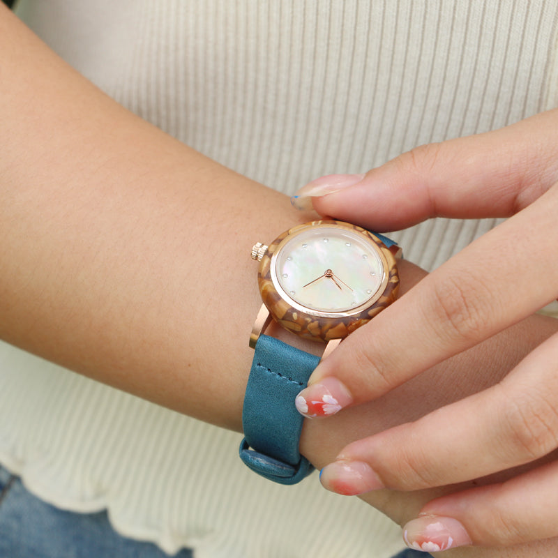SOPEWOD new trend custom logo sandalwood walnut olive metal wooden watch, leather watches for women
