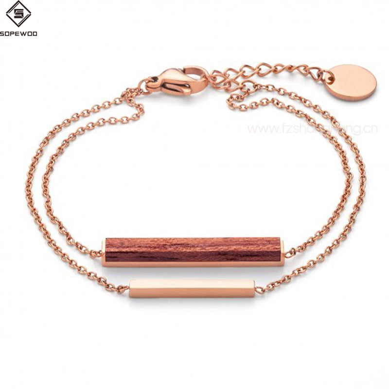 SOPEWOD Natural Wood Bracelet for Men and Women