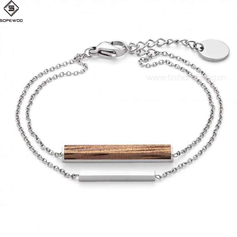 SOPEWOD Natural Wood Bracelet for Men and Women