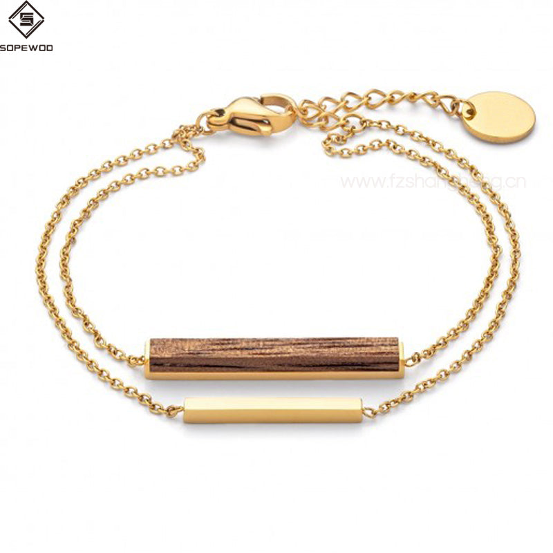 SOPEWOD Natural Wood Bracelet for Men and Women