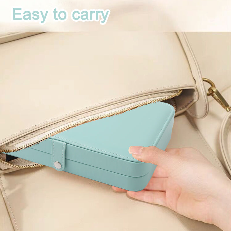 SOPEWOD Small Portable Travel Jewelry Box Bracelet Necklace Ring Storage Organizer Box for Women Girl Gift