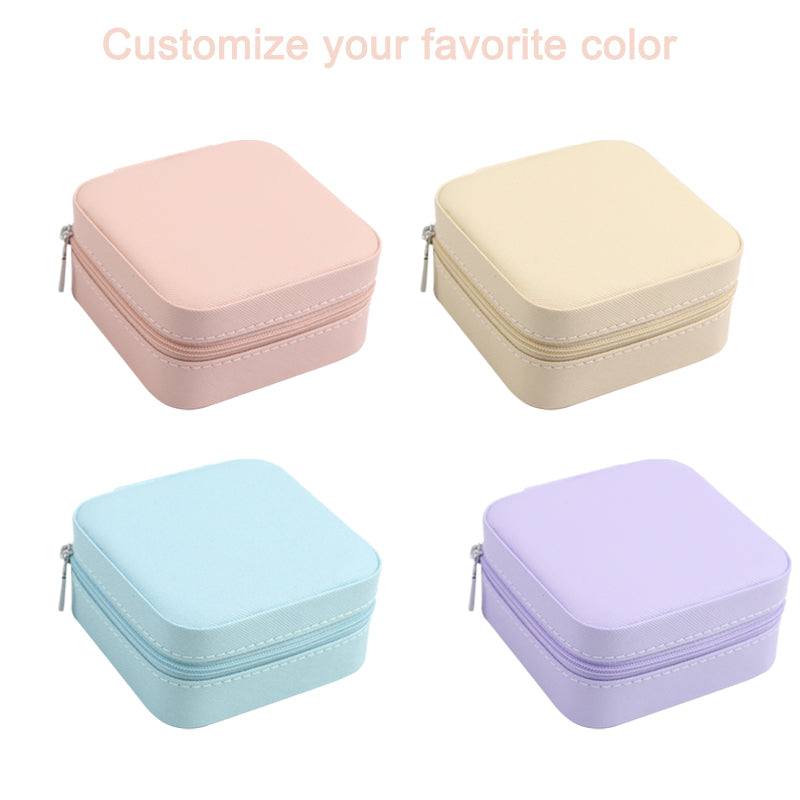 SOPEWOD Small Portable Travel Bracelet Necklace Ring Storage Jewelry Organizer Box for Women Girl Gifts