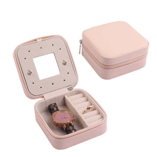 SOPEWOD Small Portable Travel Bracelet Necklace Ring Storage Jewelry Organizer Box for Women Girl Gifts