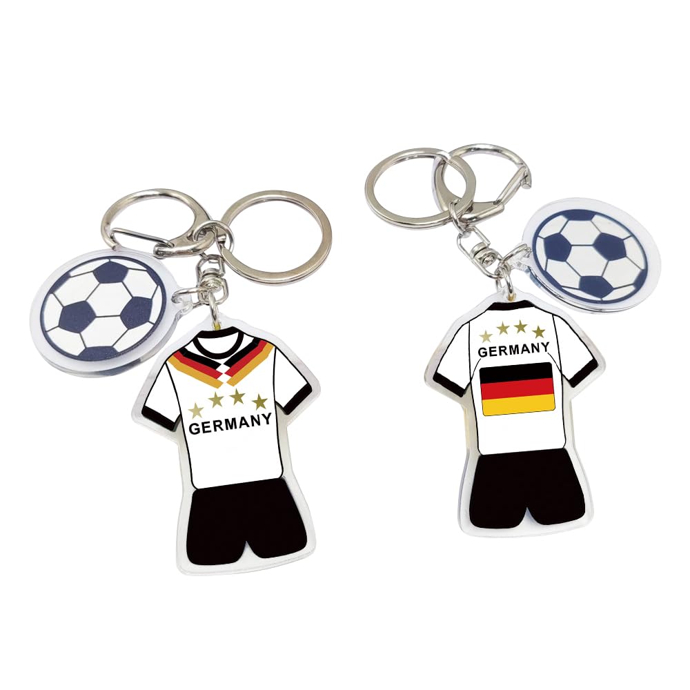 2026 FIFA World Cup Soccer - themed Keychain - A Pride - filled Accessory for the World Cup, Ideal Gift and Souvenir for Football Fans (2 - piece Set)