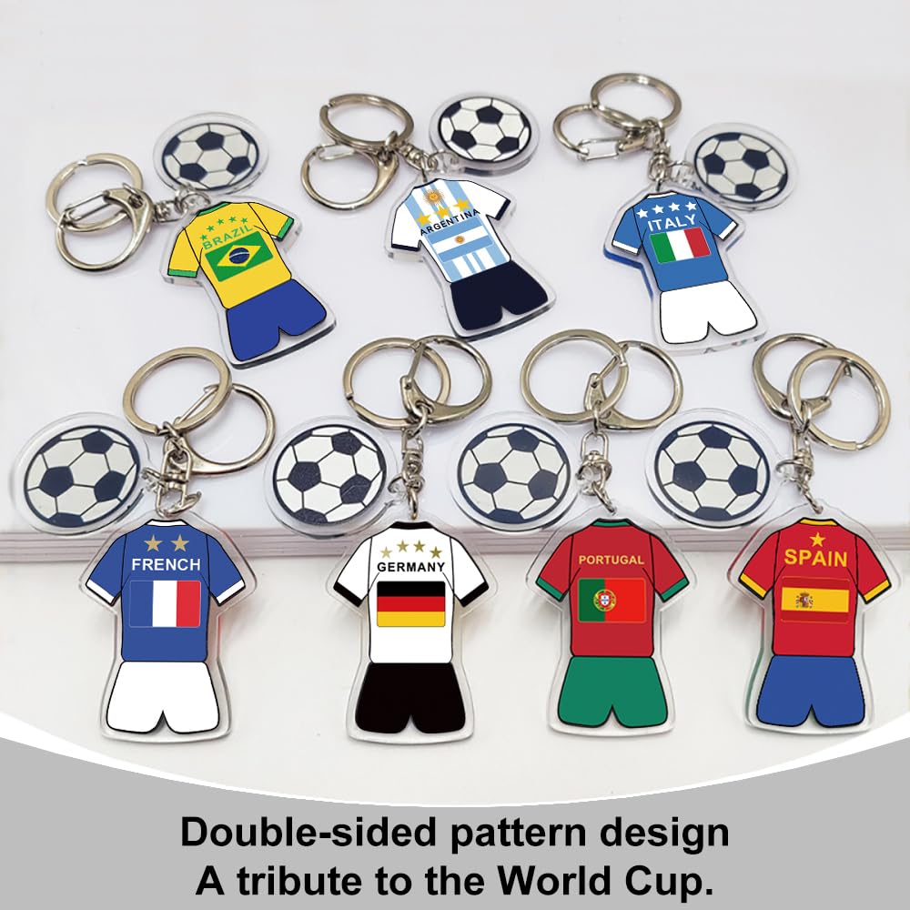 2026 FIFA World Cup Soccer - themed Keychain - A Pride - filled Accessory for the World Cup, Ideal Gift and Souvenir for Football Fans (2 - piece Set)