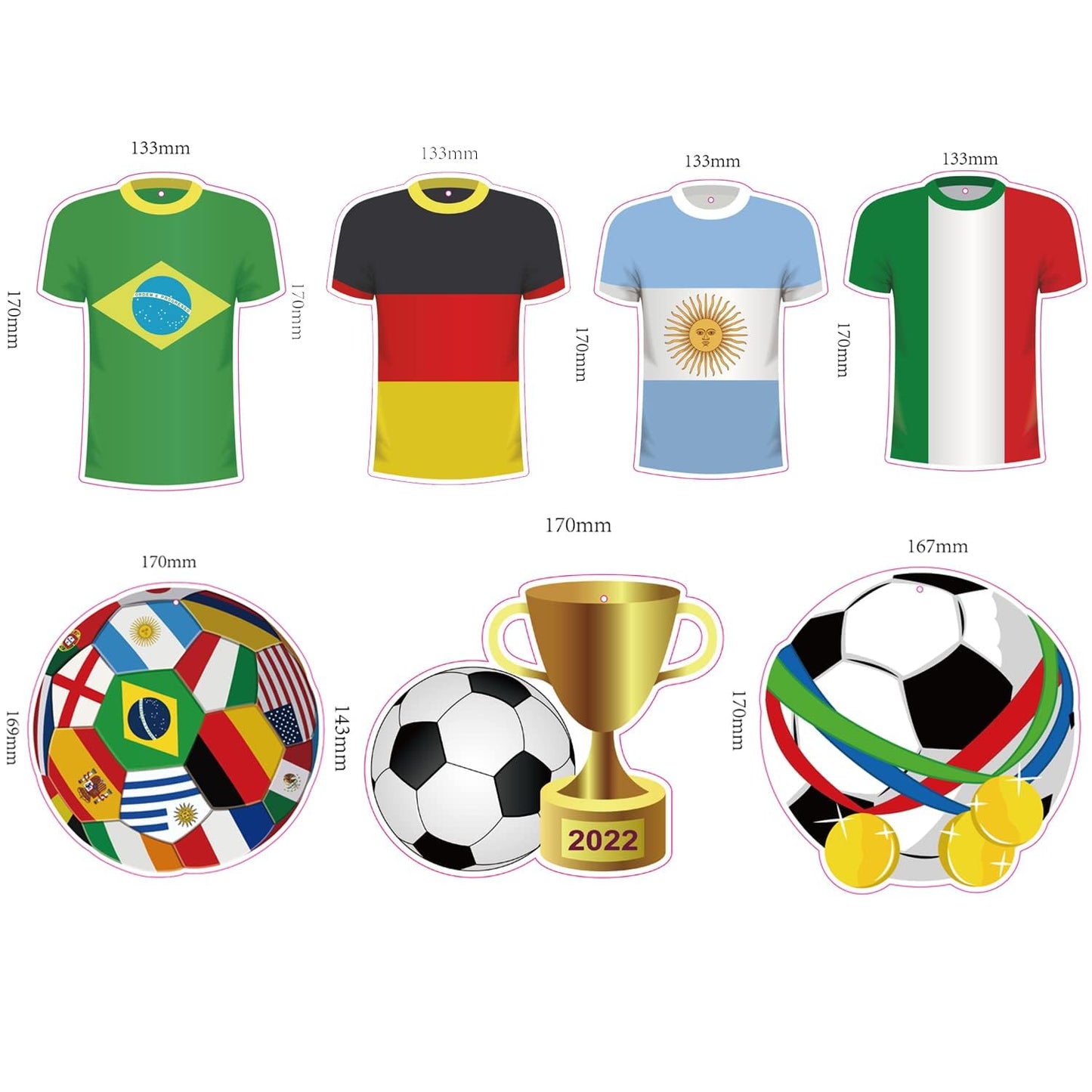 2026 North America FIFA World Cup - themed Hanging Swirls Party Decorations - Ideal for Soccer Matches / Football Tournaments in Bars