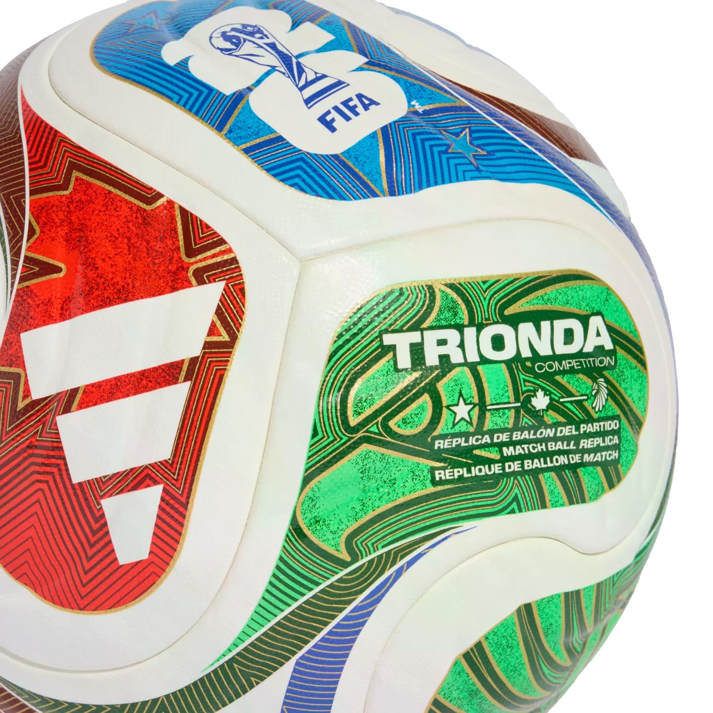 2026 World Cup Match Ball - Inspired by the "La Ola" Wave Design, featuring a seamless surface for enhanced precision and stability