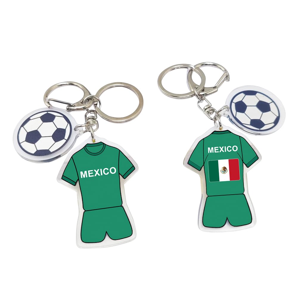 2026 FIFA World Cup Soccer - themed Keychain - A Pride - filled Accessory for the World Cup, Ideal Gift and Souvenir for Football Fans (2 - piece Set)
