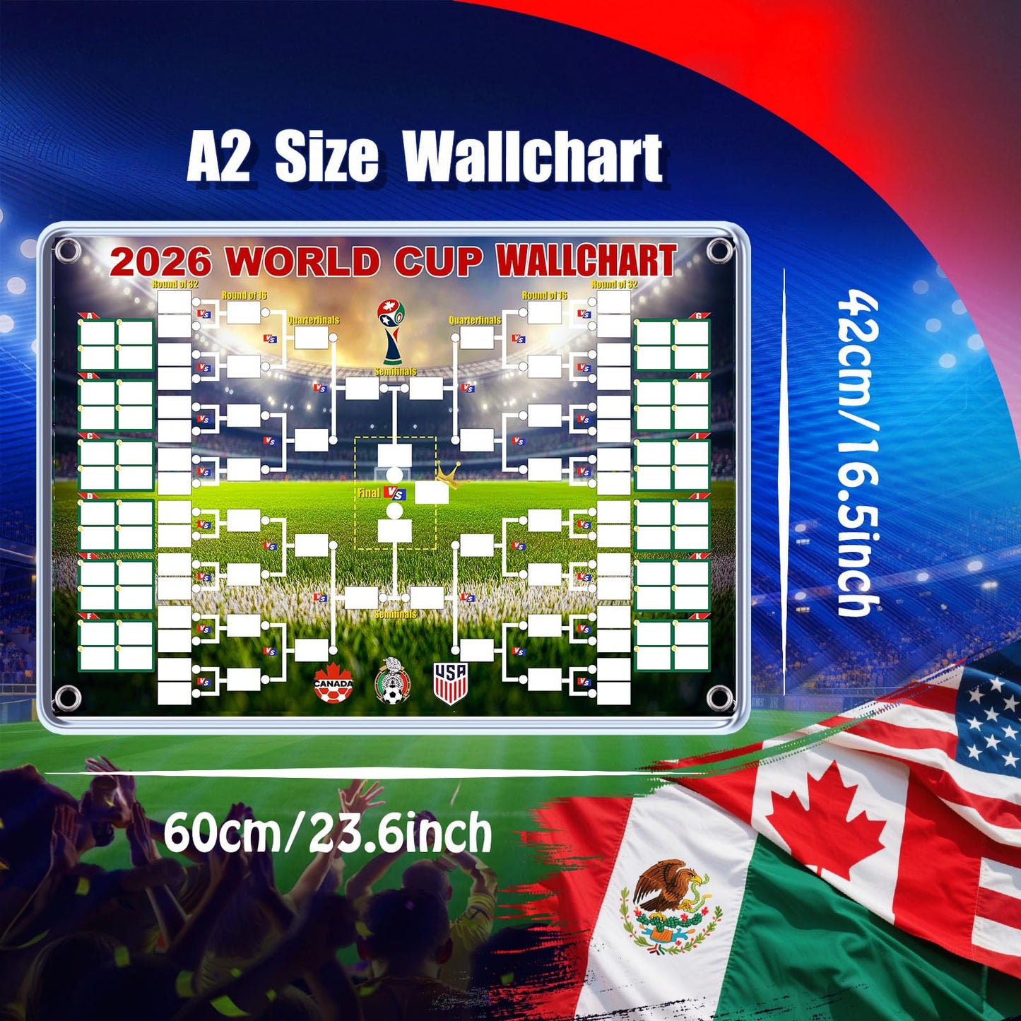 2026 World Cup: Dual - Function A2 - Sized Poster - Schedule & 48 - Team Final Round Collection Showcase