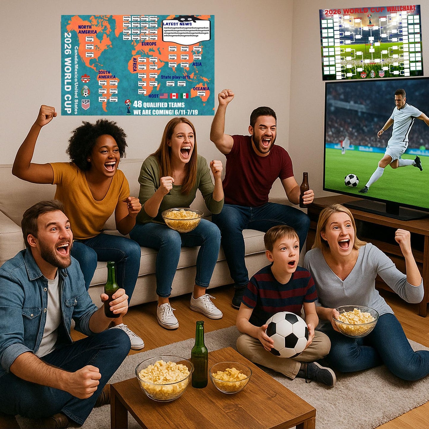 2026 World Cup: Dual - Function A2 - Sized Poster - Schedule & 48 - Team Final Round Collection Showcase