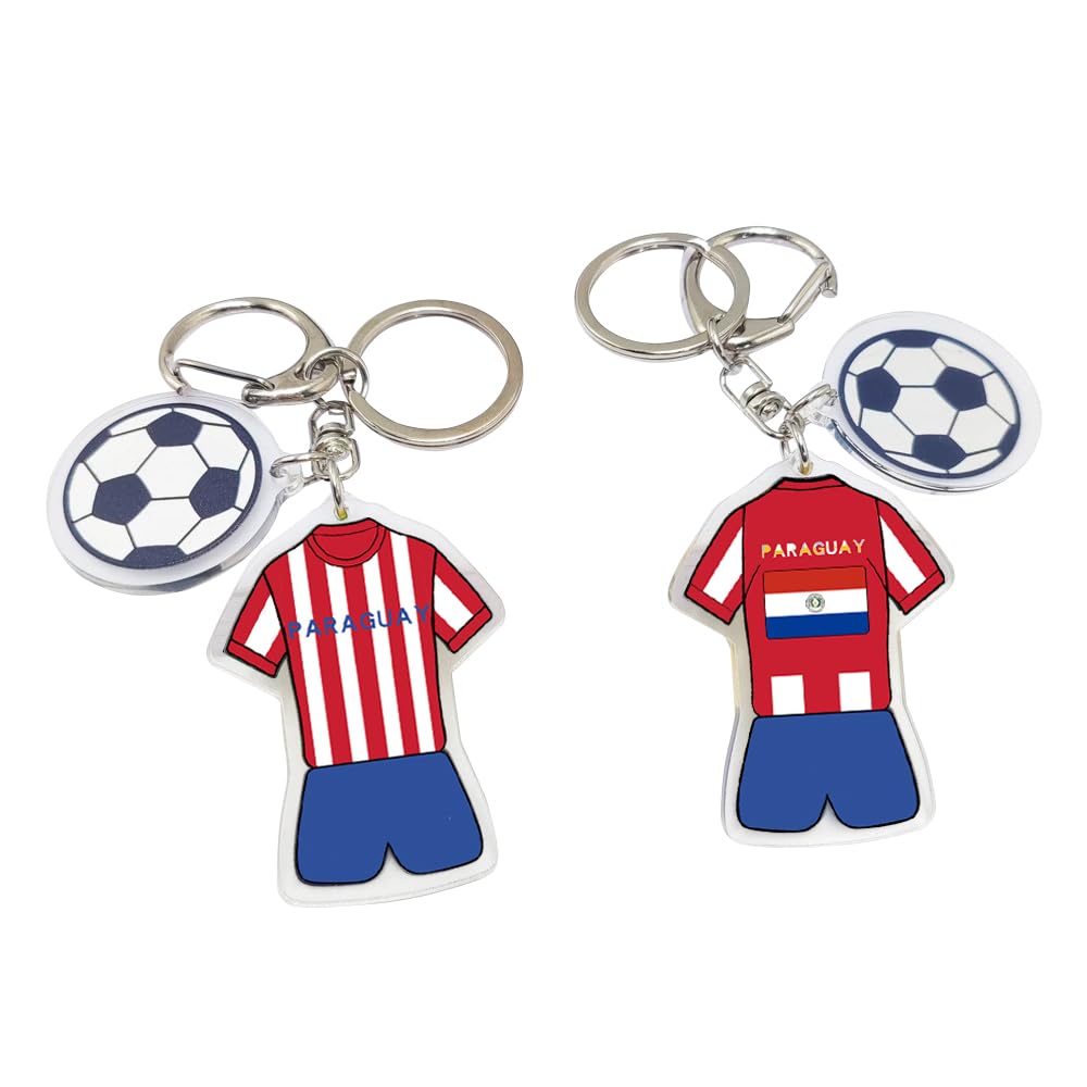 2026 FIFA World Cup Soccer - themed Keychain - A Pride - filled Accessory for the World Cup, Ideal Gift and Souvenir for Football Fans (2 - piece Set)