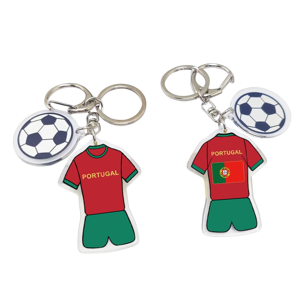 2026 FIFA World Cup Soccer - themed Keychain - A Pride - filled Accessory for the World Cup, Ideal Gift and Souvenir for Football Fans (2 - piece Set)