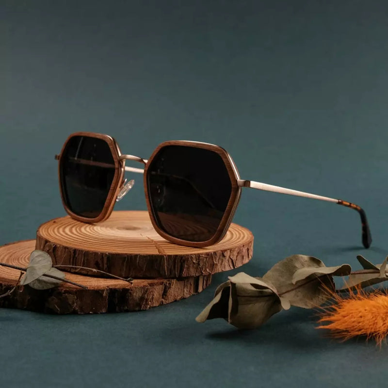 SOPEWOD  Wood Sunglasses with Dark Polarized Lenses for Men and Women