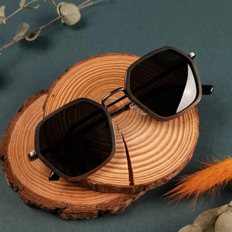SOPEWOD  Wood Sunglasses with Dark Polarized Lenses for Men and Women