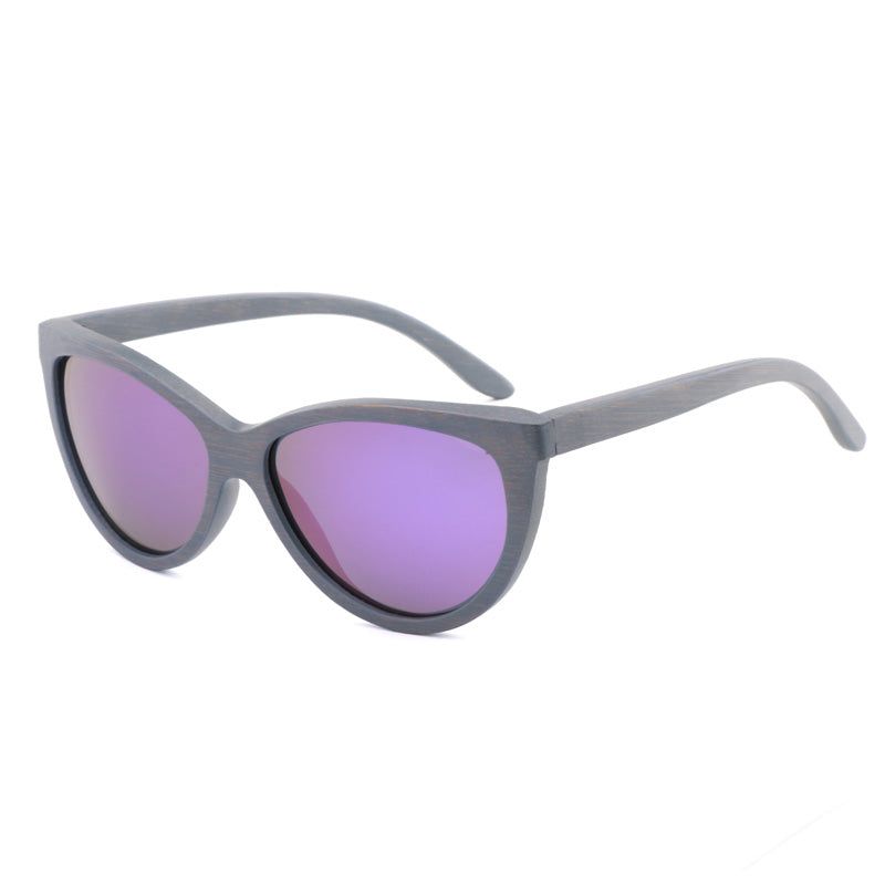Wood Sunglasses Custom Logo Bamboo Fashion Black Mirror Metal Eye OEM Spring Frame Style Time Protection Color Lenses Weight Age