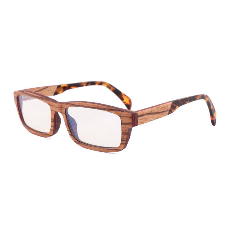 SOPEWOD Factory Men Women Outdoor Activities Zebra Wooden Metal Frame Sunglasses