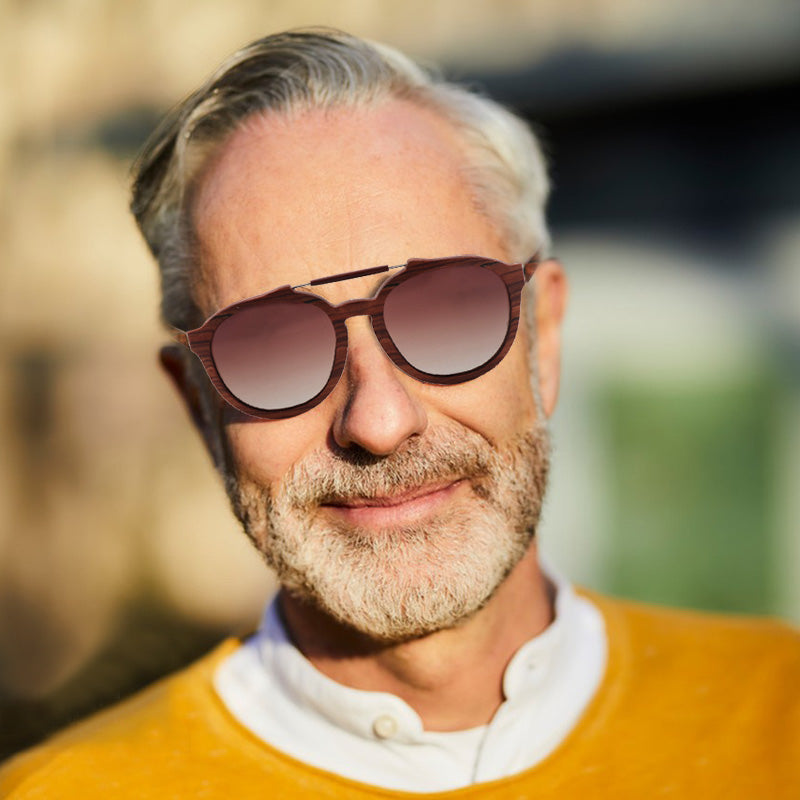 SOPEWOD  Wood Sunglasses with Dark Polarized Lenses for Men and Women