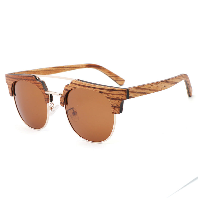 SOPEWOD  Wood Sunglasses with Dark Polarized Lenses for Men and Women