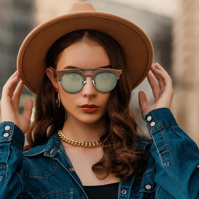 SOPEWOD  Wood Sunglasses with Dark Polarized Lenses for Men and Women