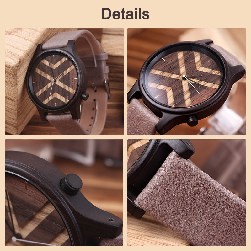 SOPEWOD custom private label sandalwood walnut teak  wooden watches,ebony wood engraved watch