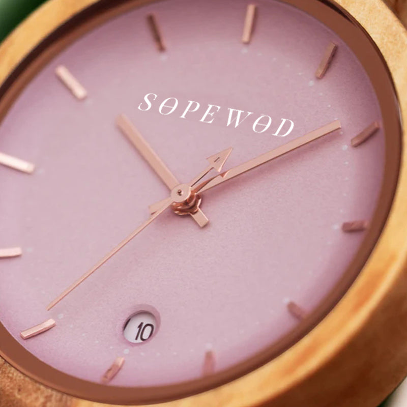 SOPEWOD Factory Custom Logo Eco-friendly Japan Miyota Women Wooden Quartz Watch