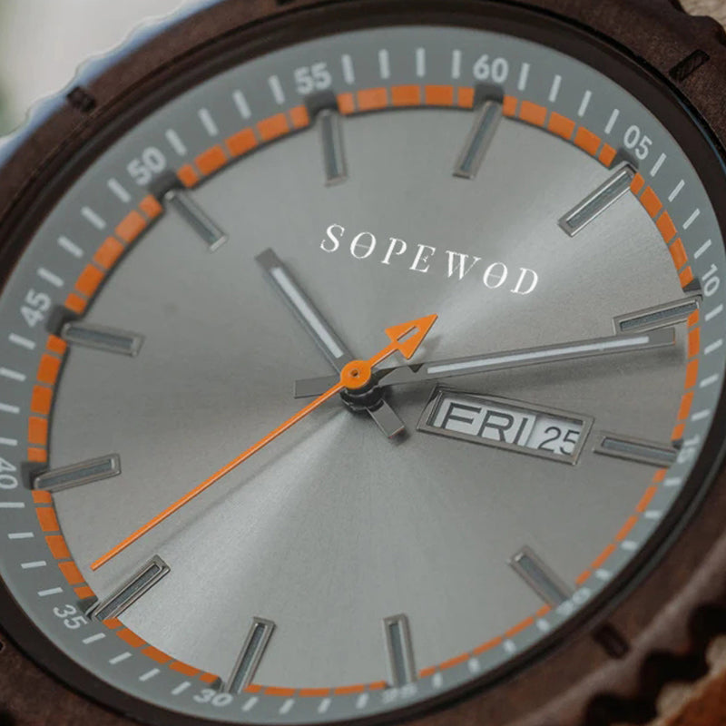 SOPEWOD fashion Sun print watch for men
