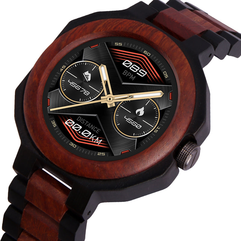 SOPEWOD fashion smart zebra wood ebony watch