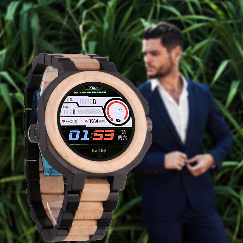 SOPEWOD fashion smart zebra wood ebony watch