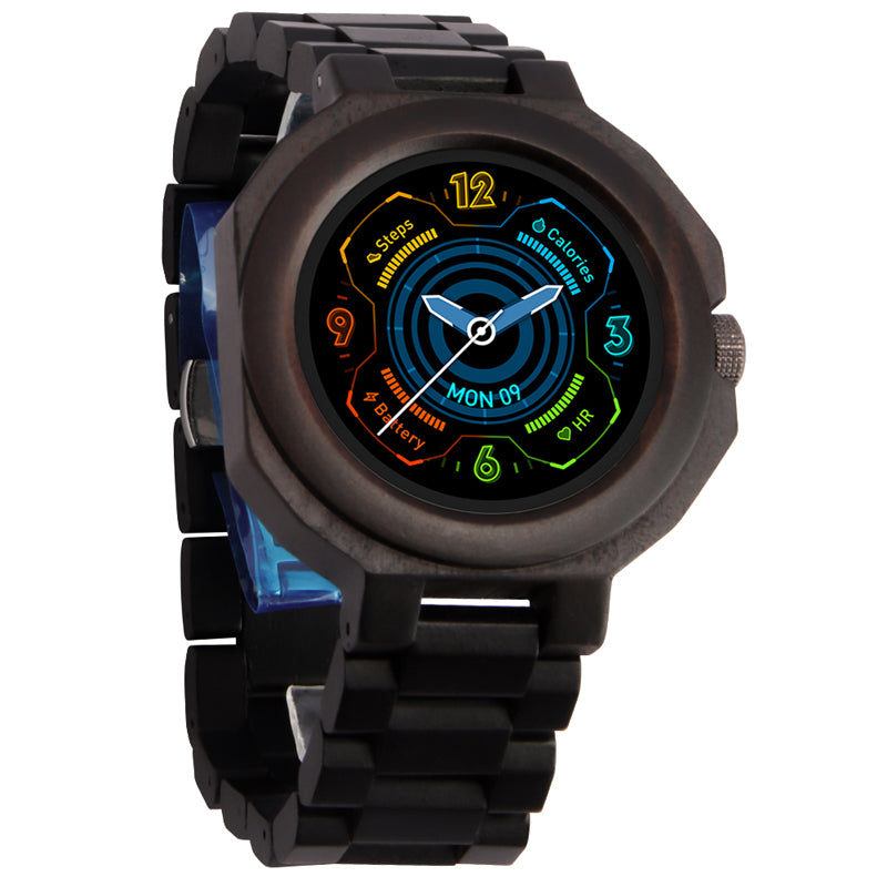 SOPEWOD fashion smart zebra wood ebony watch