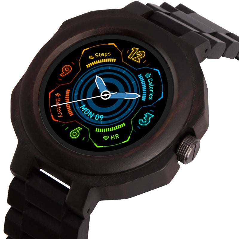 SOPEWOD fashion smart zebra wood ebony watch