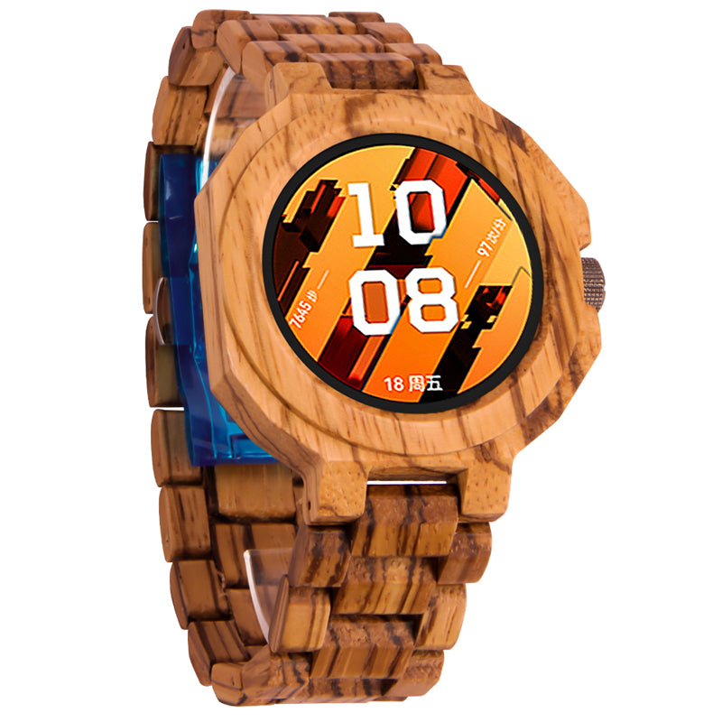 SOPEWOD fashion smart zebra wood ebony watch