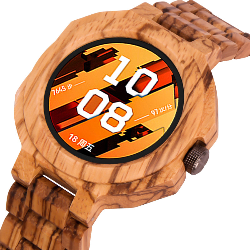 SOPEWOD fashion smart zebra wood ebony watch