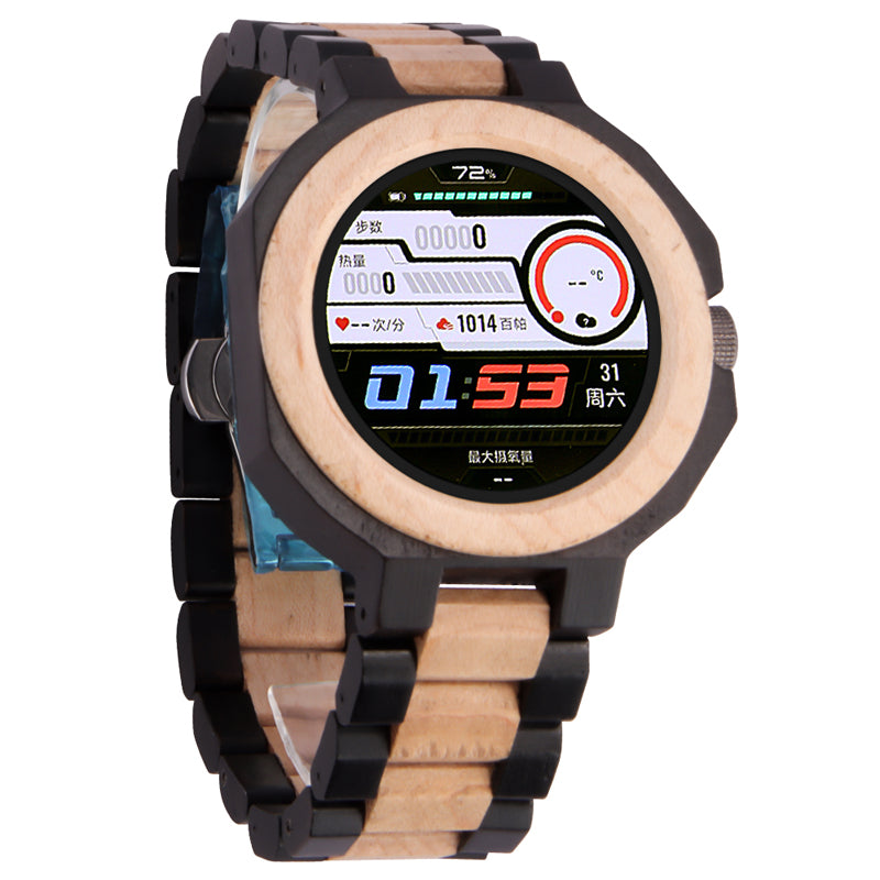 SOPEWOD fashion smart zebra wood ebony watch