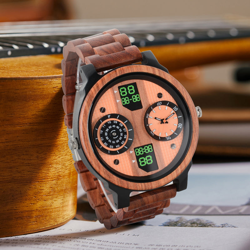 SOPEWOD fashion smart zebra wood ebony watch