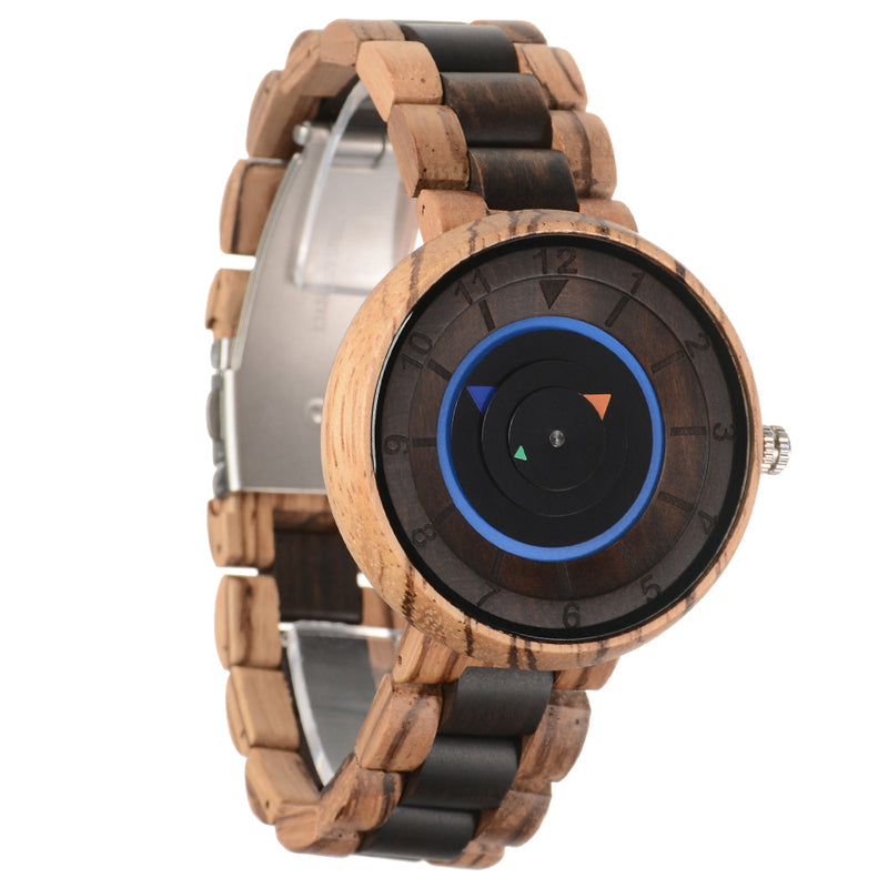 SOPEWOD fashion smart zebra wood ebony watch