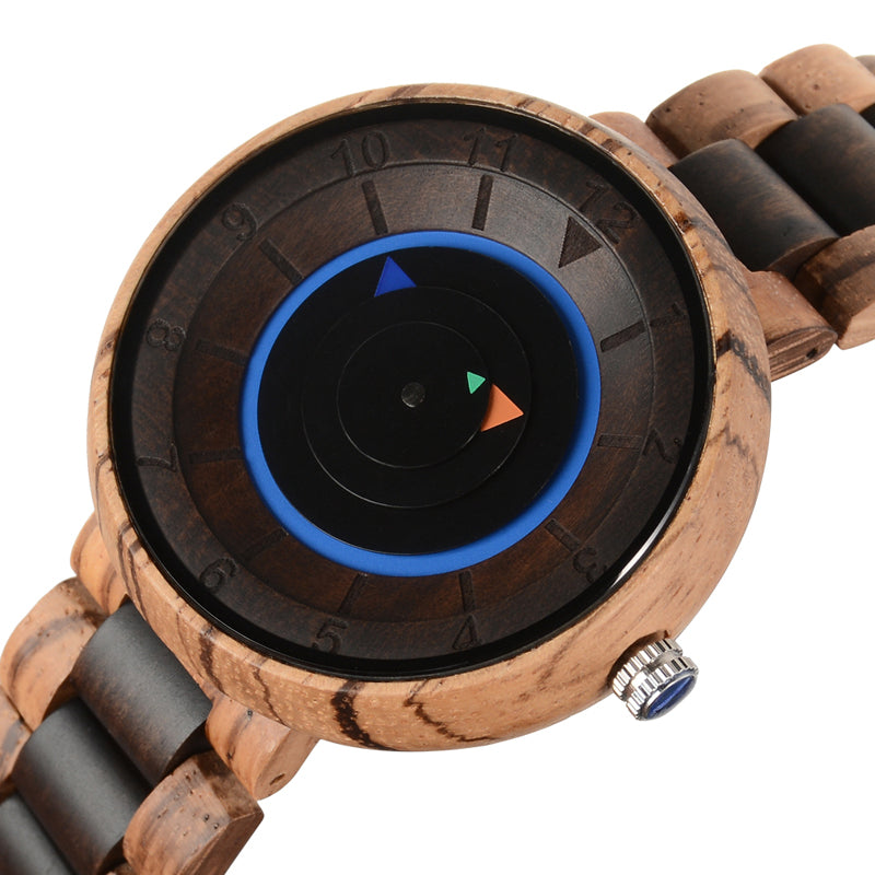 SOPEWOD fashion smart zebra wood ebony watch