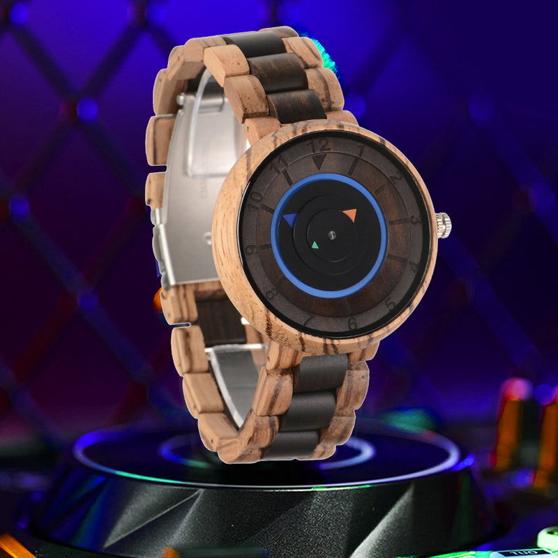 SOPEWOD fashion smart zebra wood ebony watch